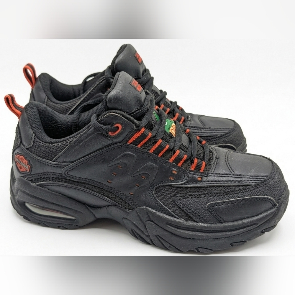 Harley-Davidson Men's Black Leather Athletic Safety Shoe - Picture 2 of 6